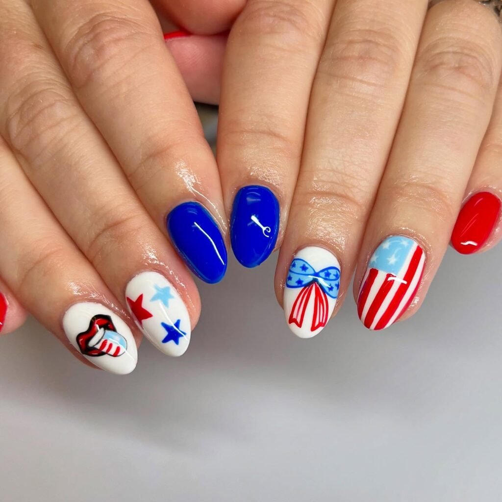 23 Cute July Nail Ideas That Are Absolutely Stunning july nail ideas1 (23)