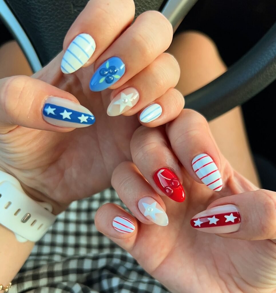 23 Cute July Nail Ideas That Are Absolutely Stunning july nail ideas1 (9)