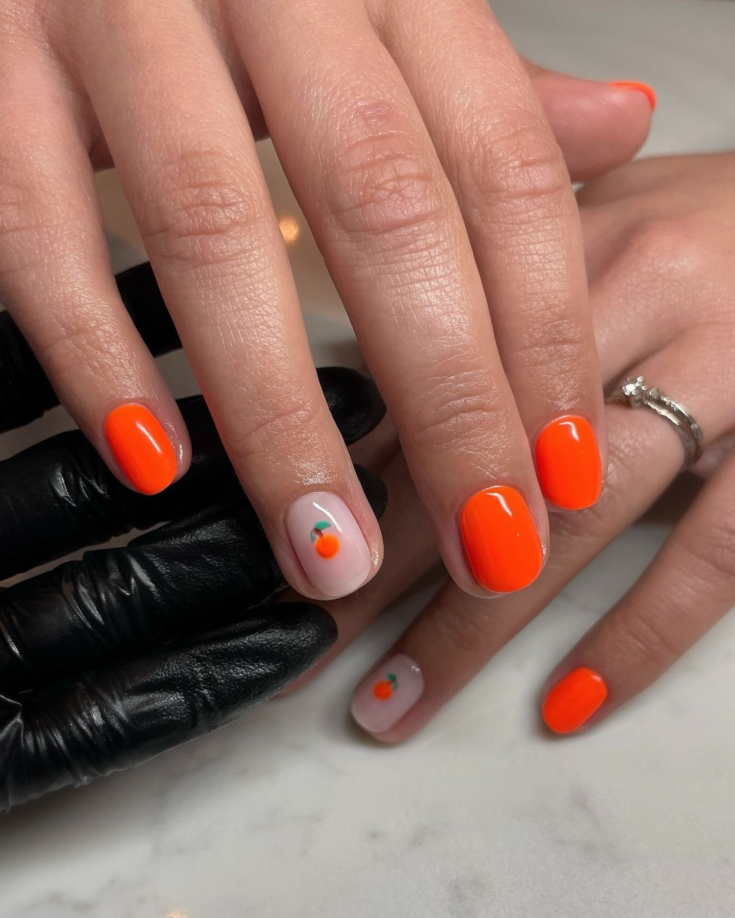 citrus orange nail ideas 10