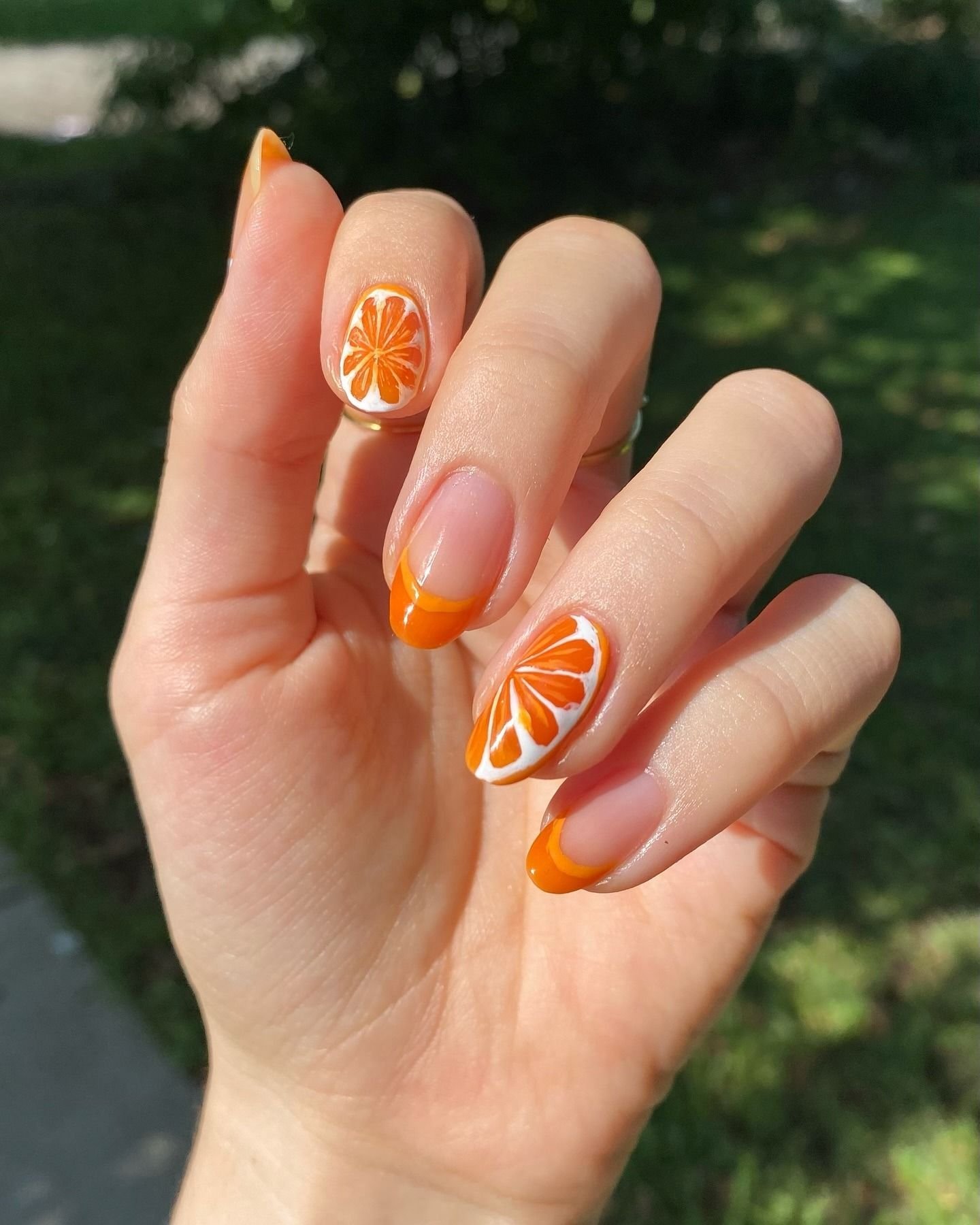 citrus orange nail ideas 13