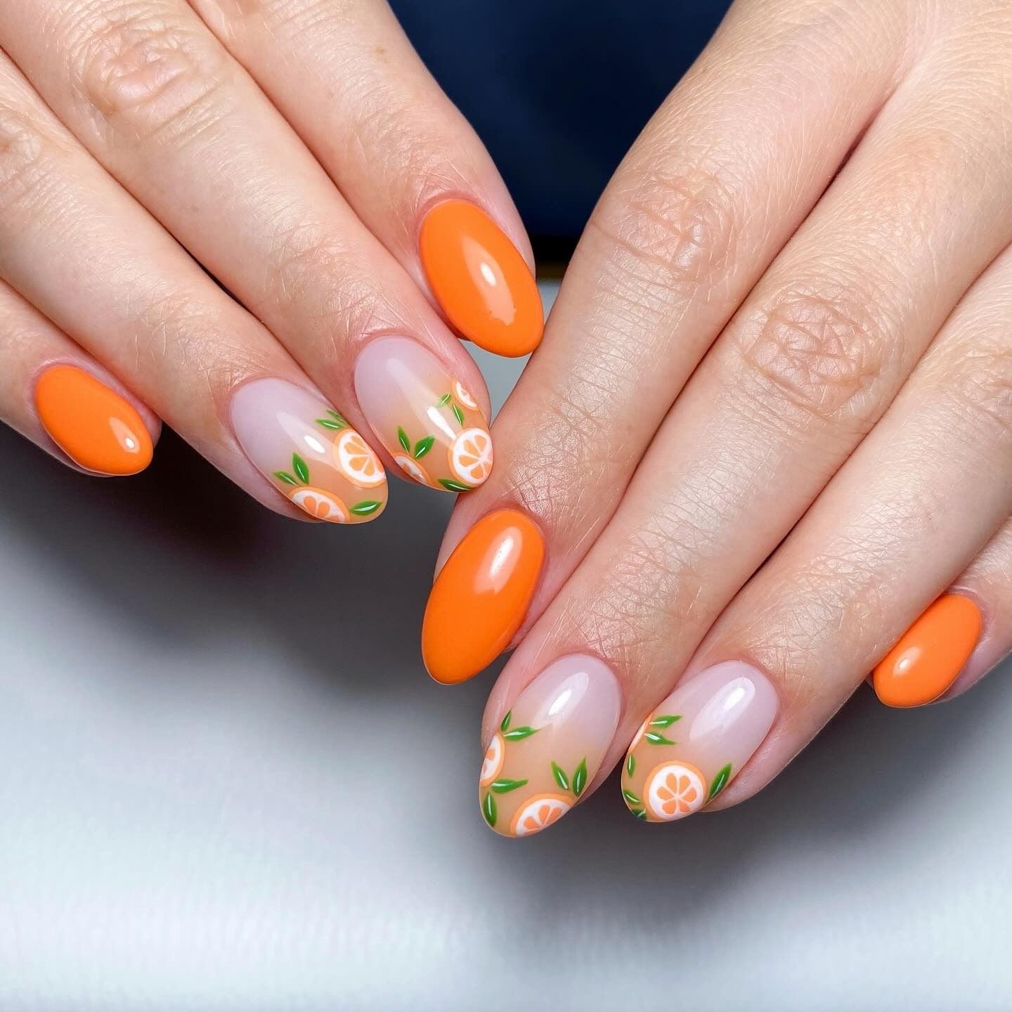 citrus orange nail ideas 15