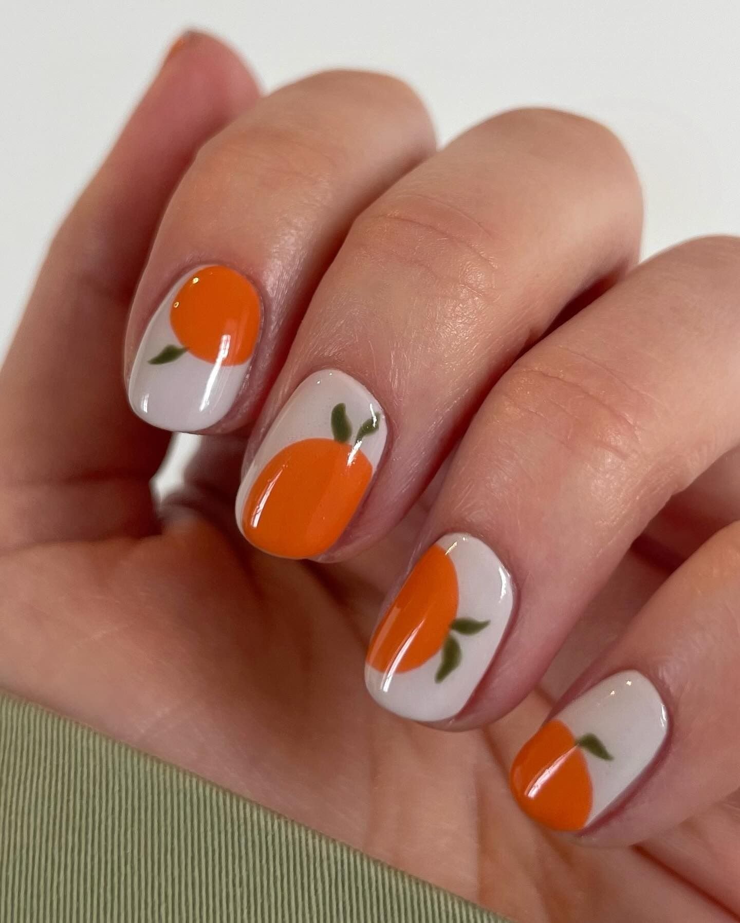 citrus orange nail ideas 17