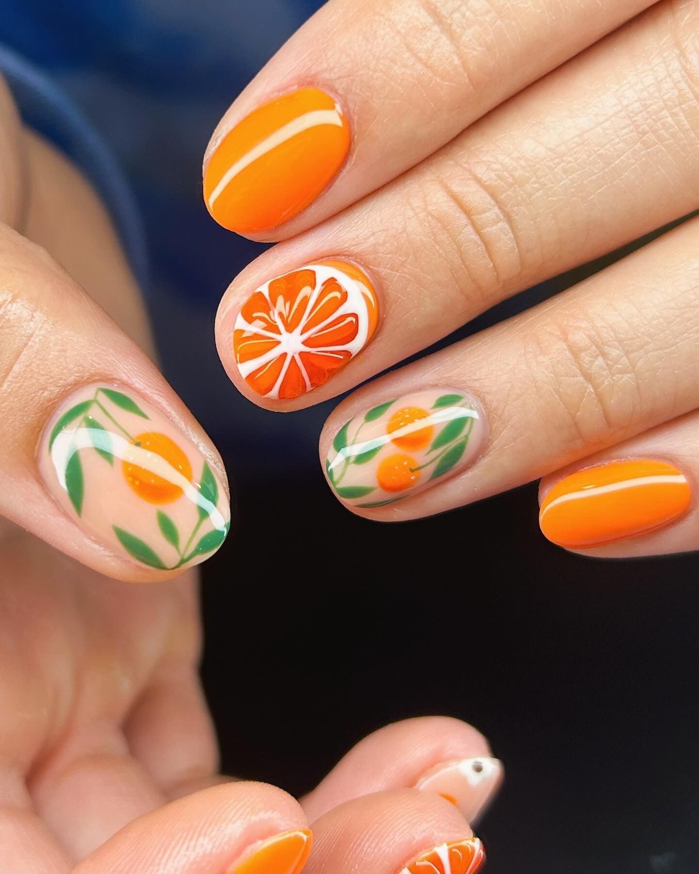 citrus orange nail ideas 20