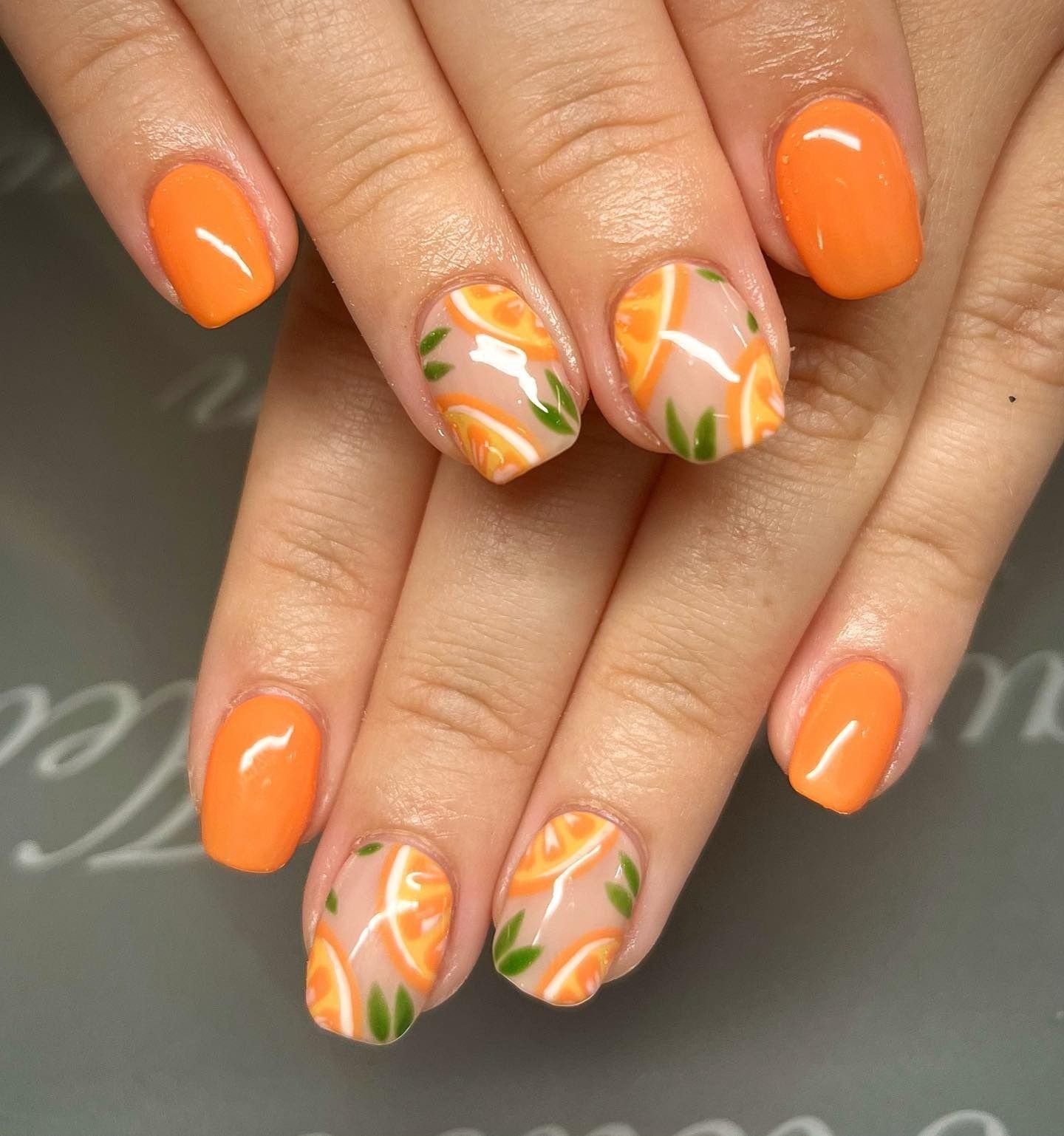 citrus orange nail ideas 22
