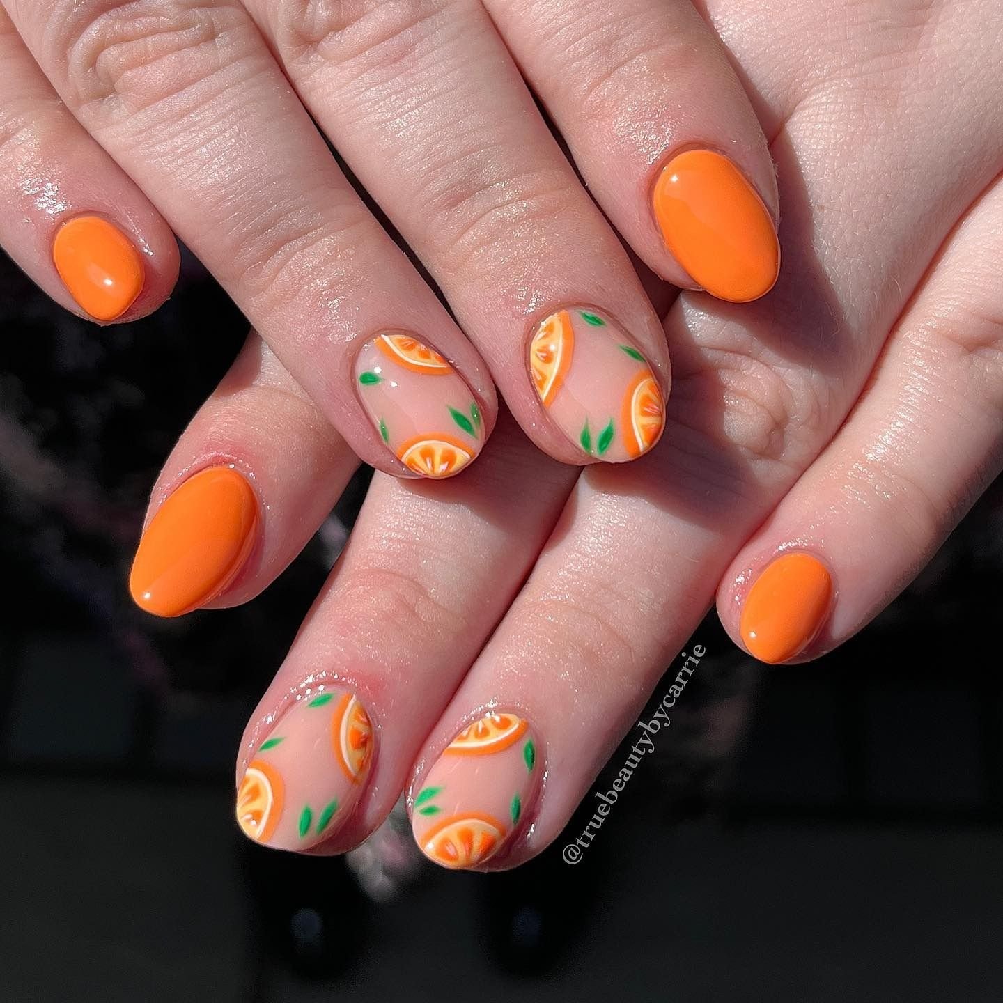 citrus orange nail ideas 23