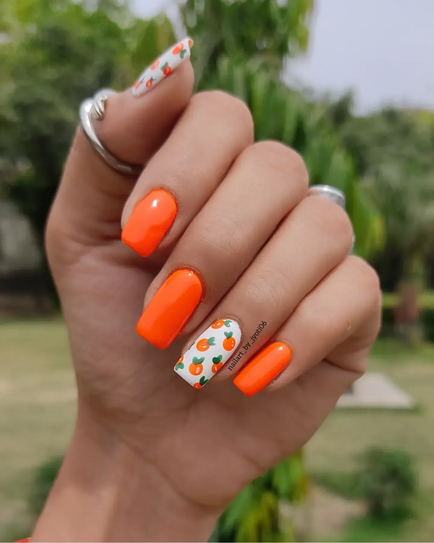 citrus orange nail ideas 24