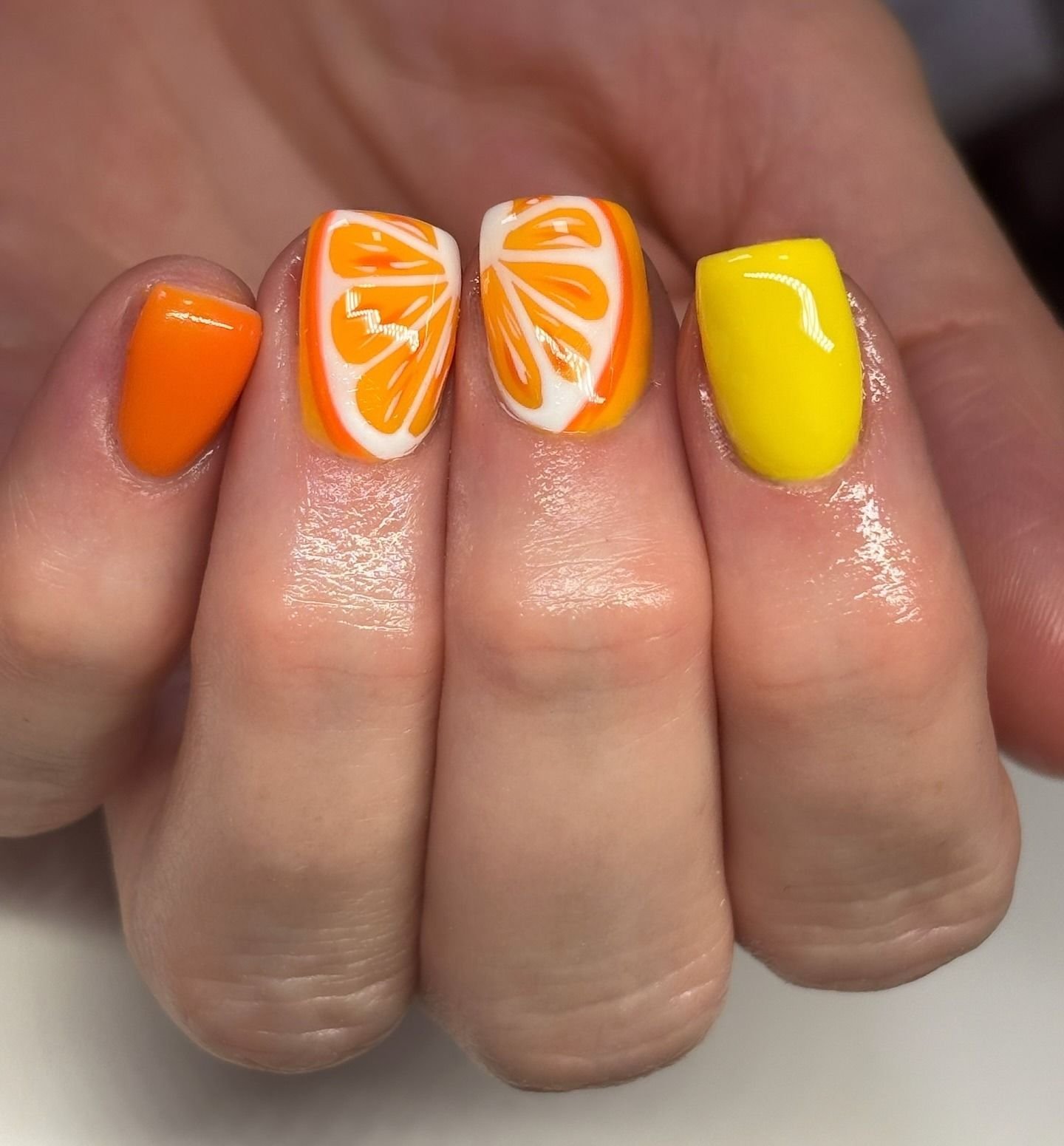 citrus orange nail ideas 4