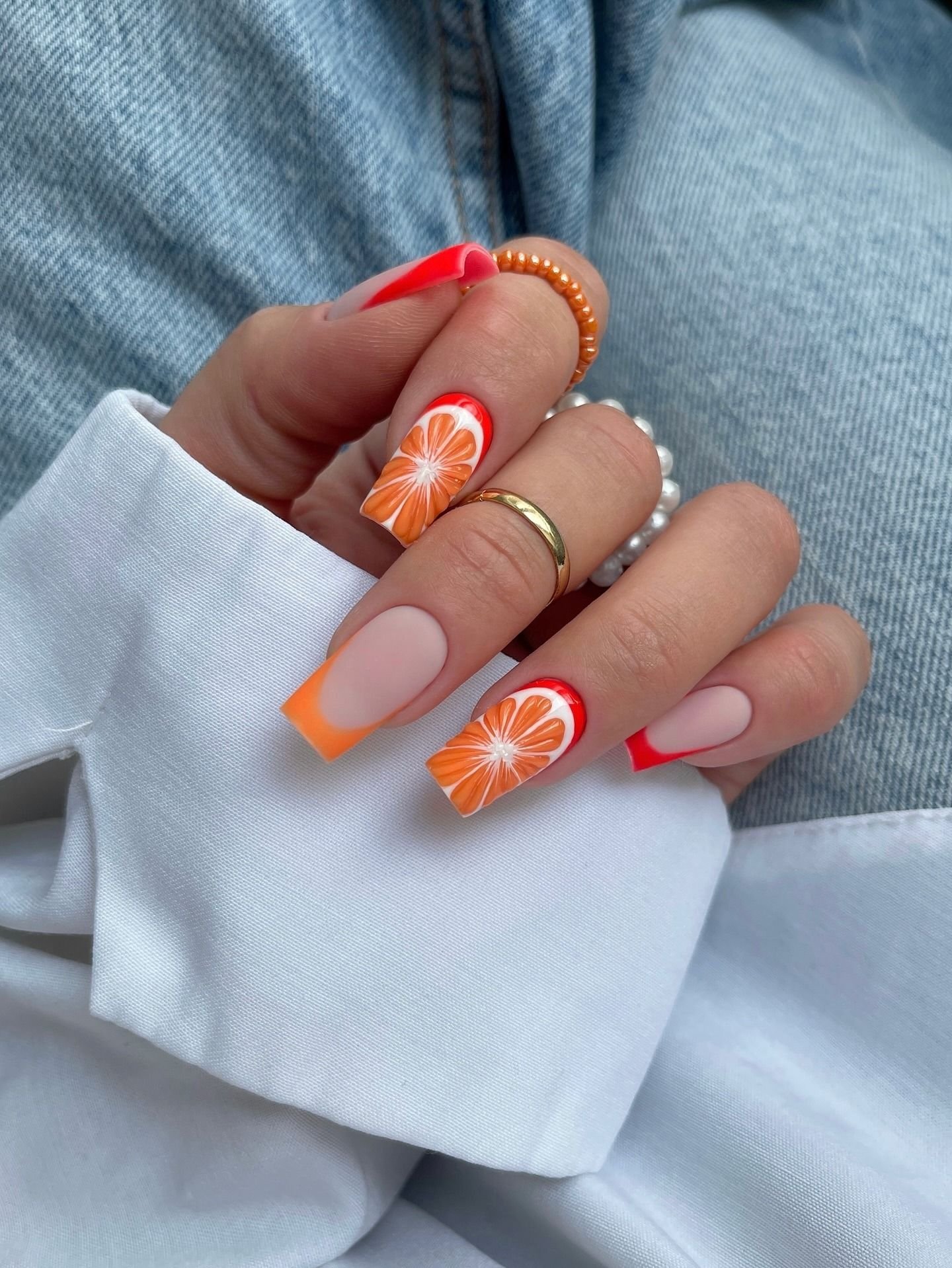 citrus orange nail ideas 5