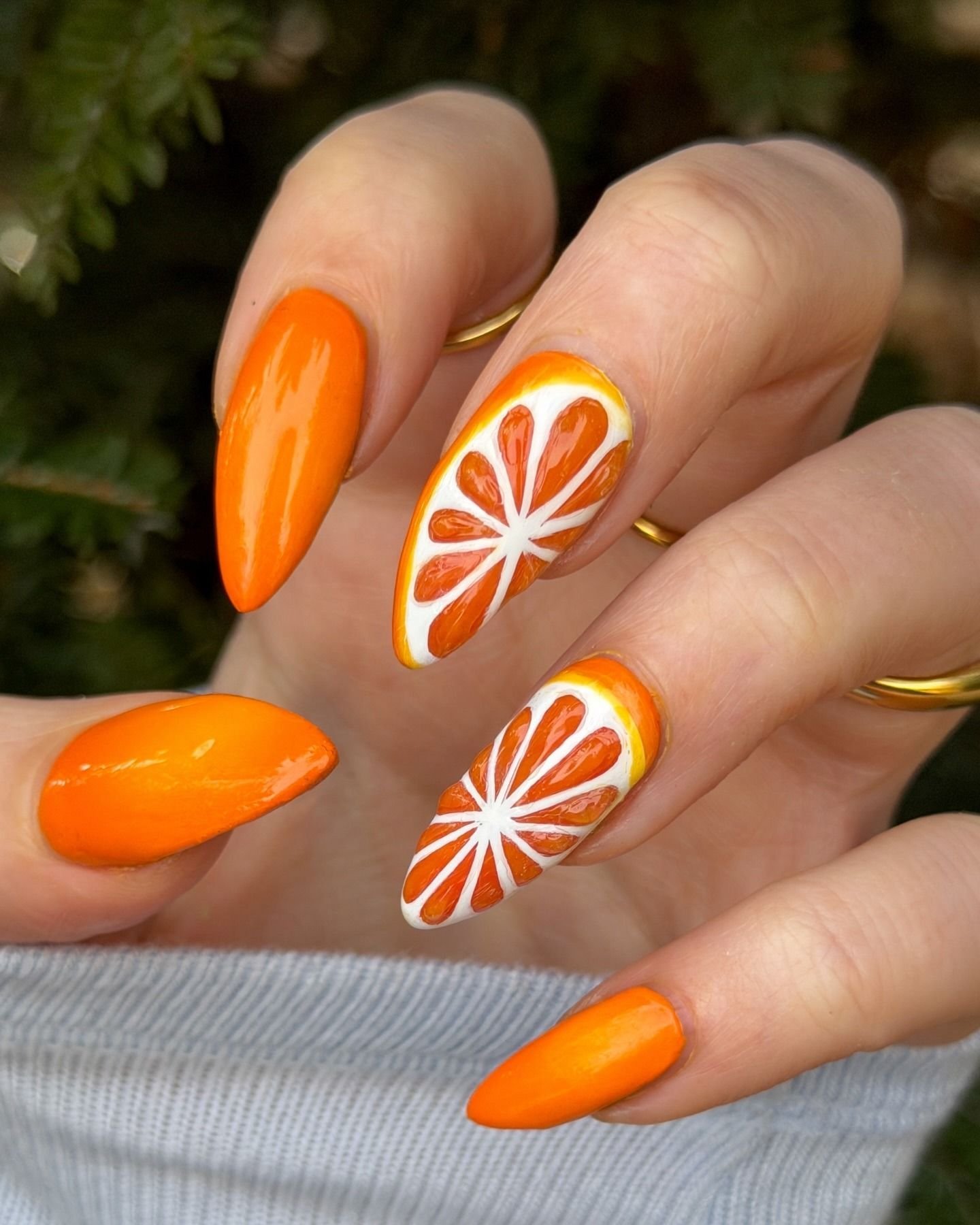 citrus orange nail ideas 6