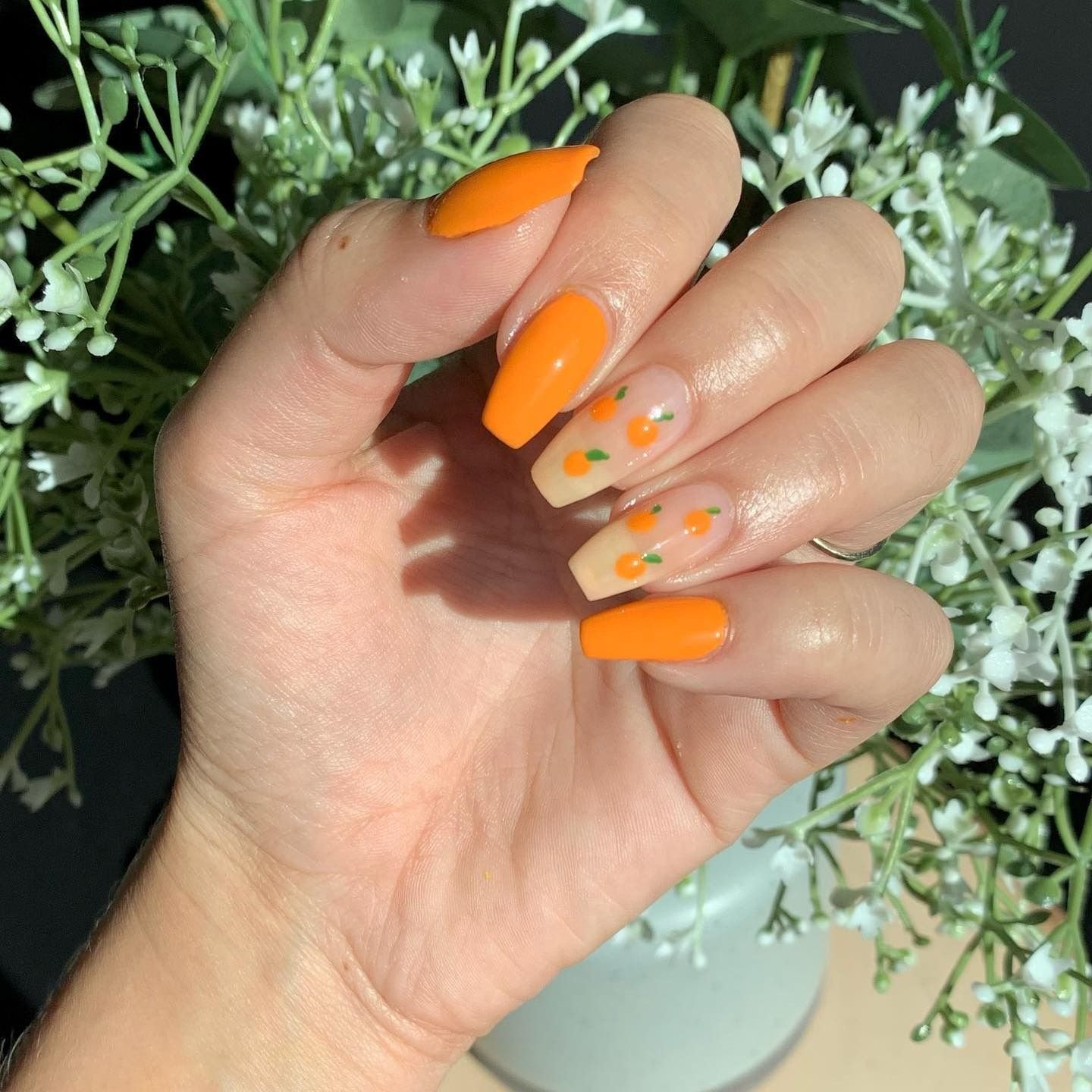 citrus orange nail ideas 9