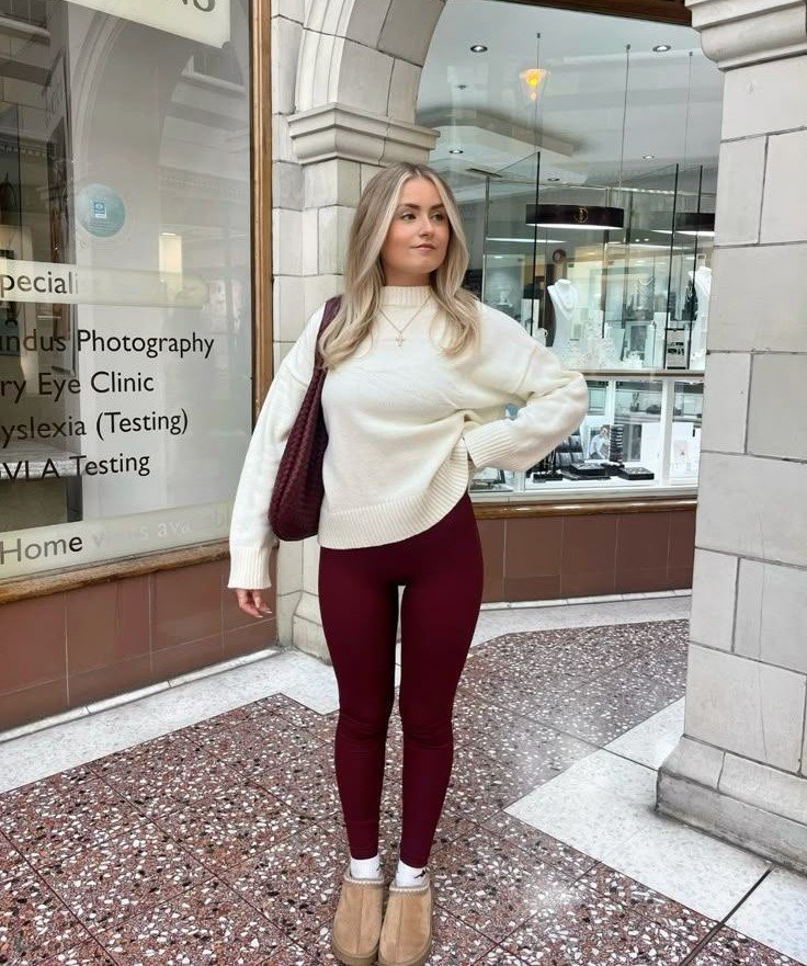 burgundy fall outfit ideas 6