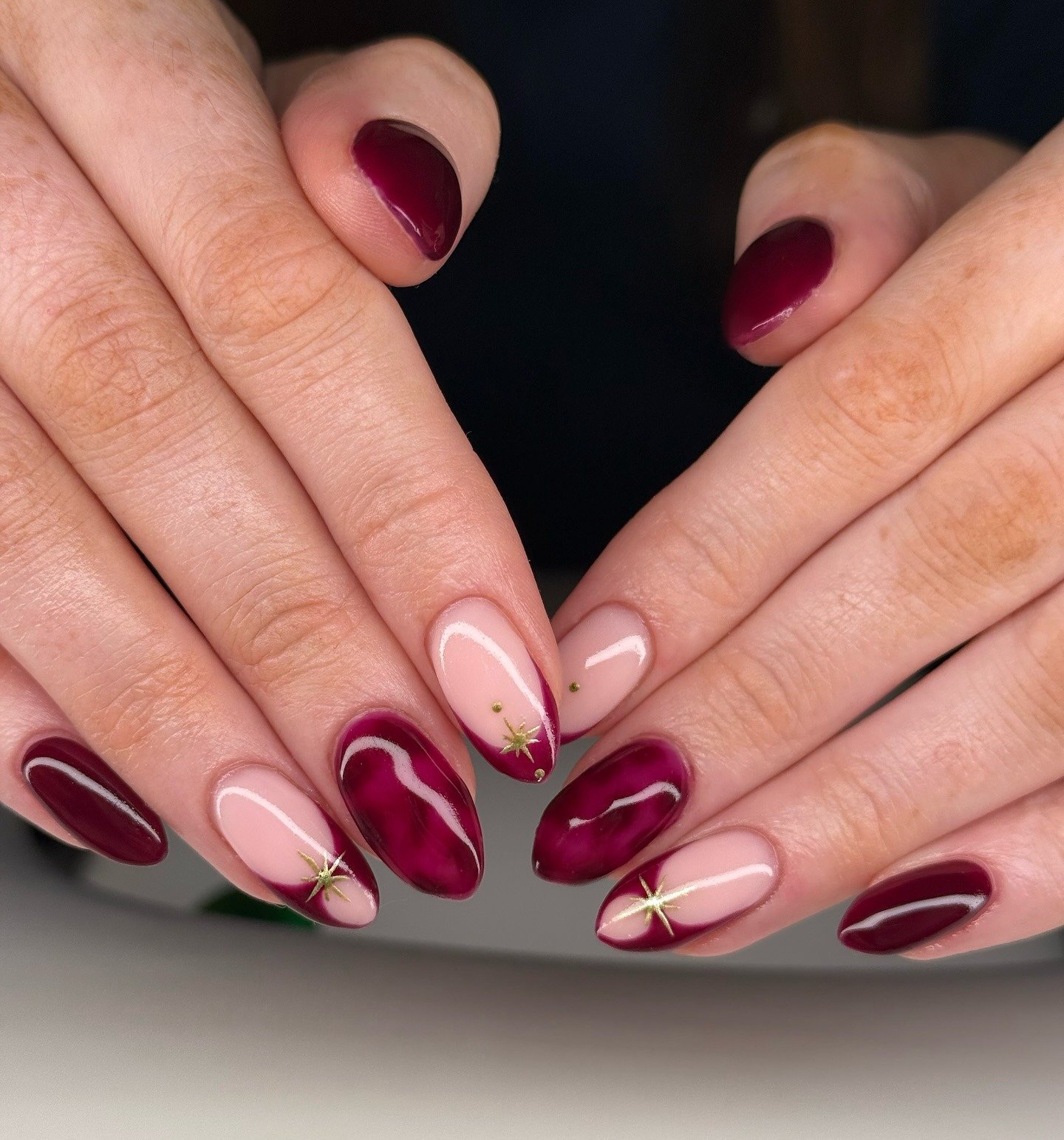 22 Burgundy Fall Nails: Easy and Stylish Autumn Nail Looks imageye burgundy fall nails 17