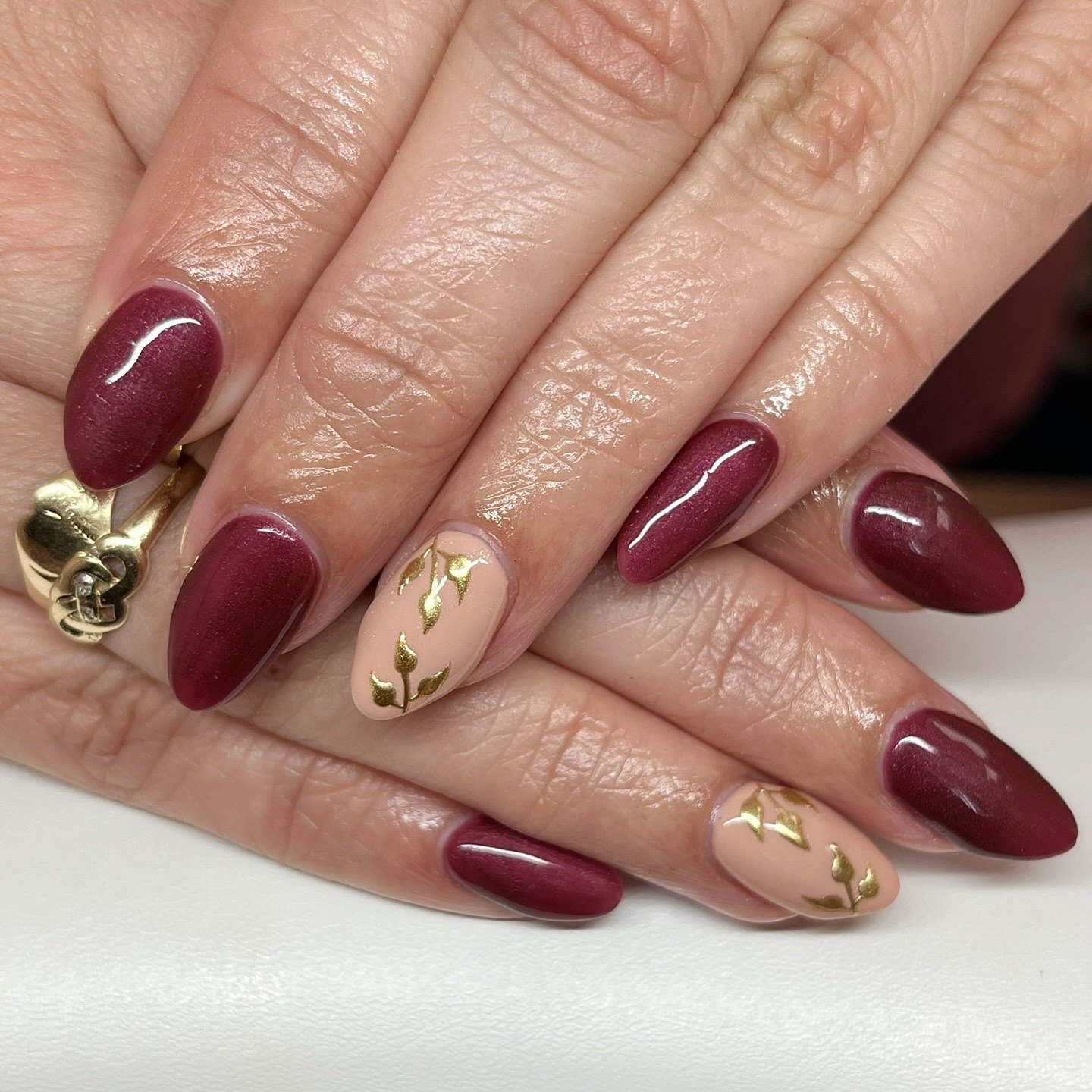 22 Burgundy Fall Nails: Easy and Stylish Autumn Nail Looks imageye burgundy fall nails 6